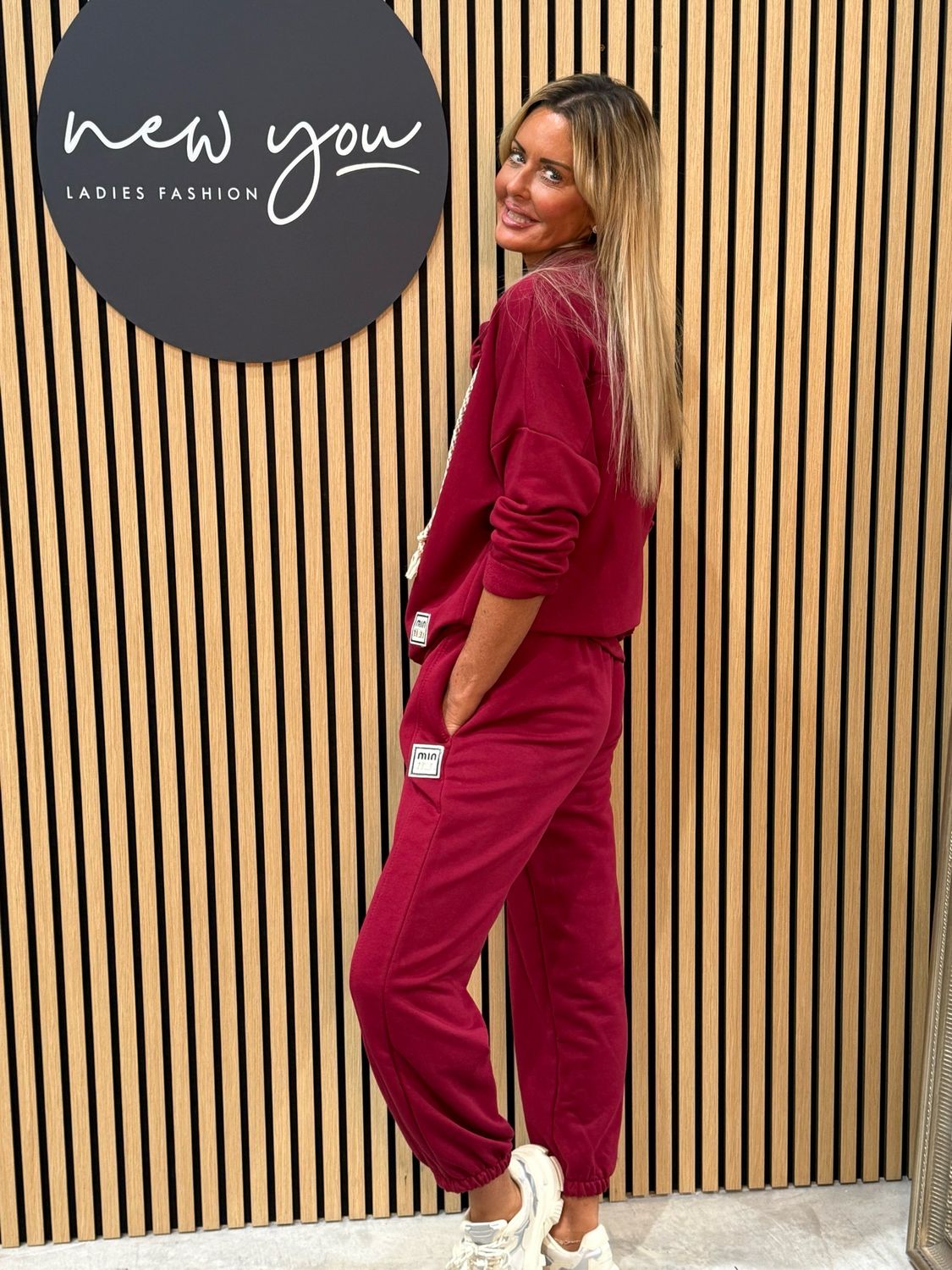 Maddie - Cowl Neck Co-ord Set- Wine