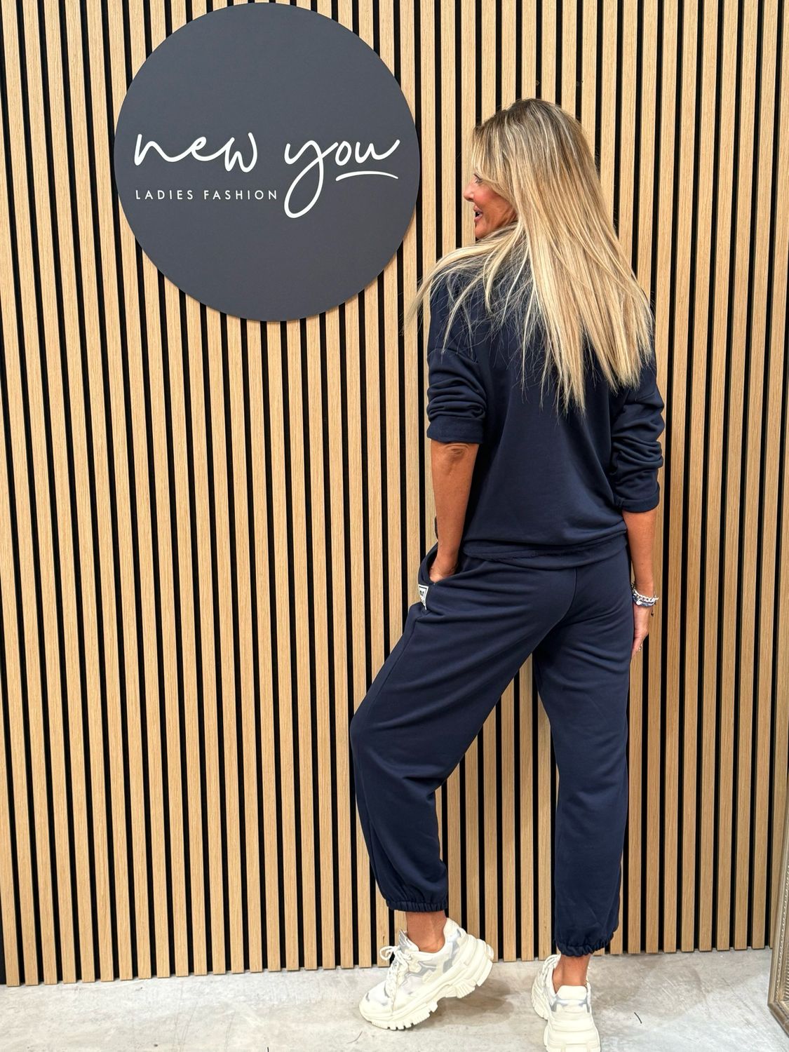 Maddie - Cowl Neck Co-ord Set - Navy