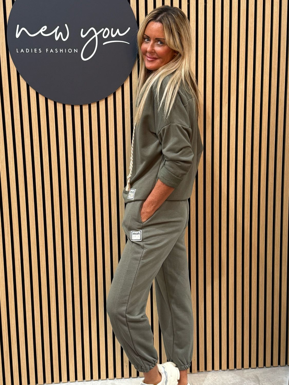 Maddie - Cowl Neck Co-ord Set - Khaki
