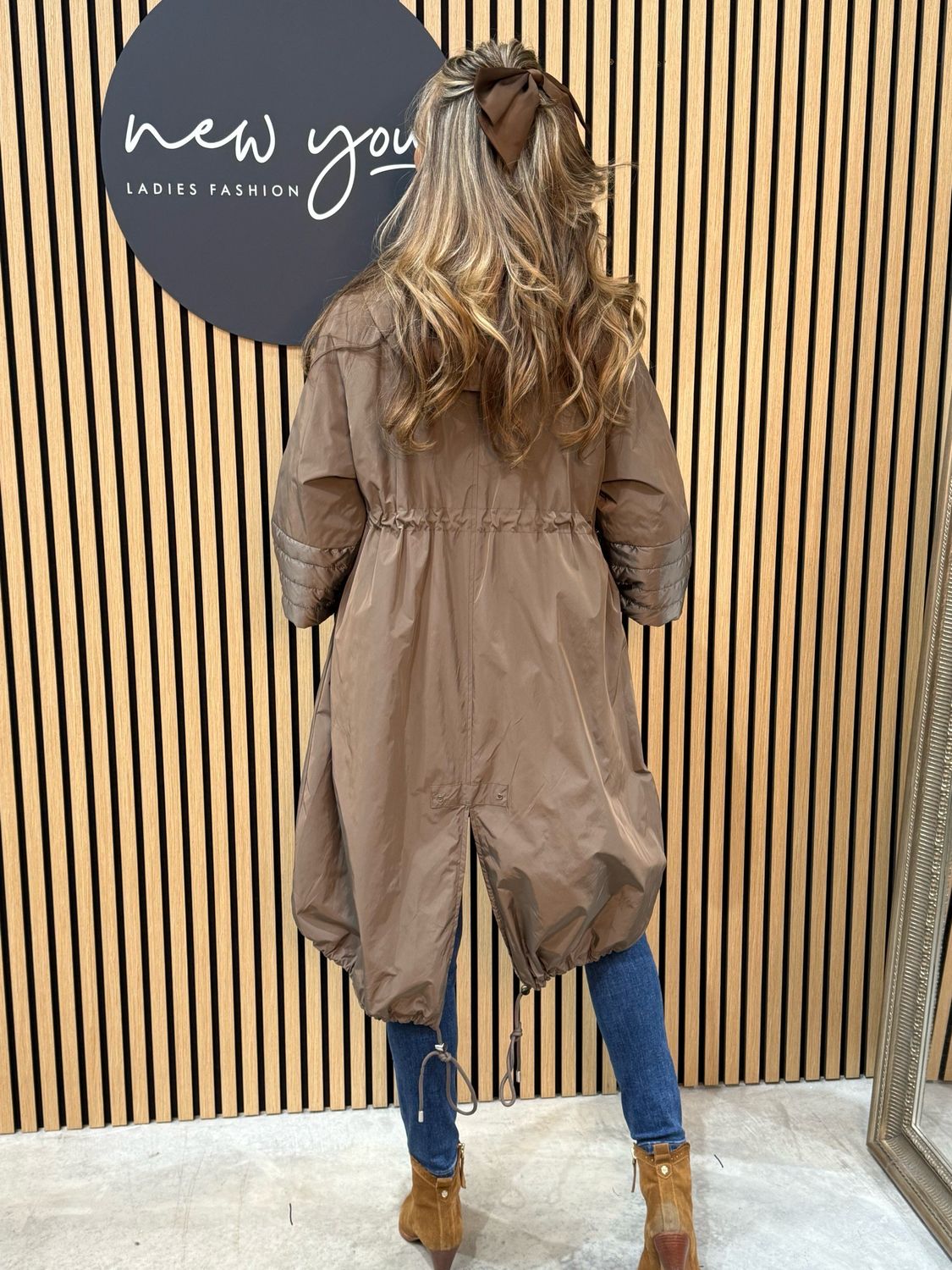 Diane - Hooded Coat - Taupe