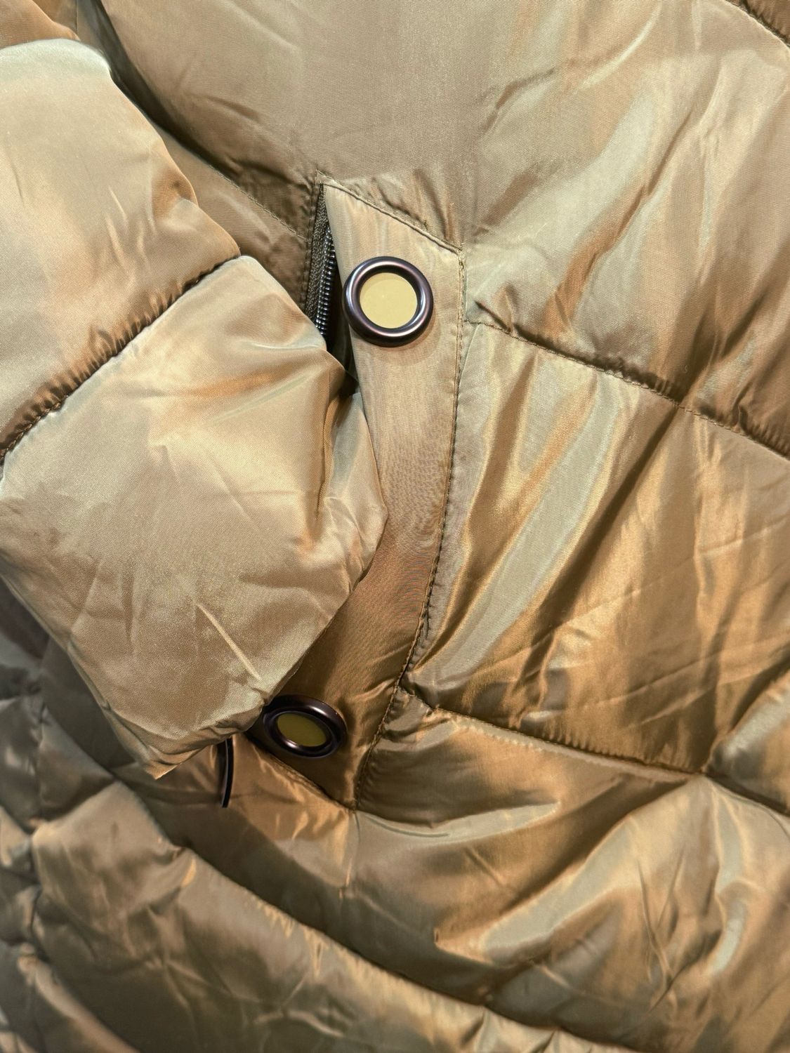 Quilted Puffer Coat - Khaki