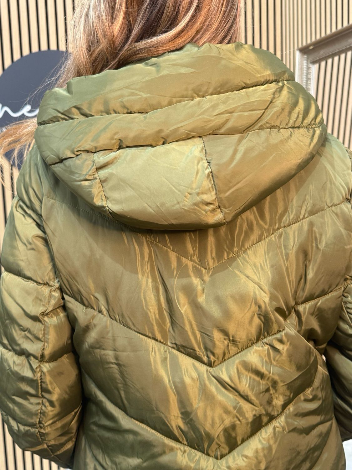 Quilted Puffer Coat - Khaki