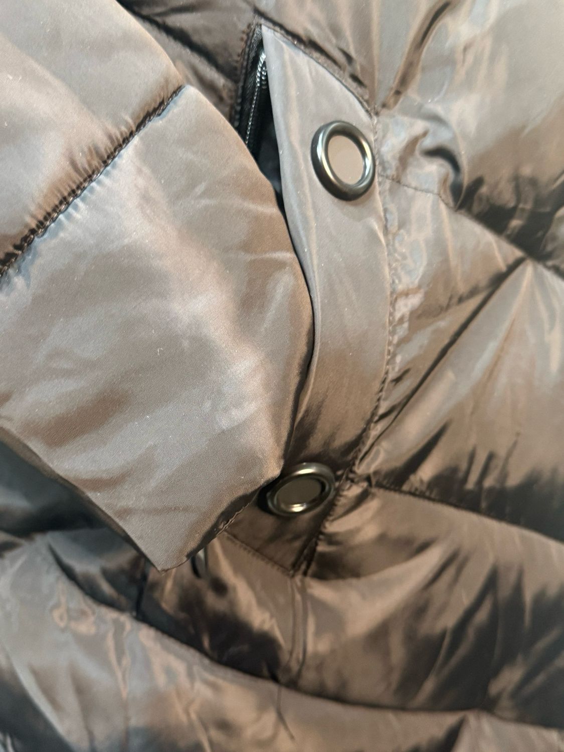 Quilted Puffer Coat - Black