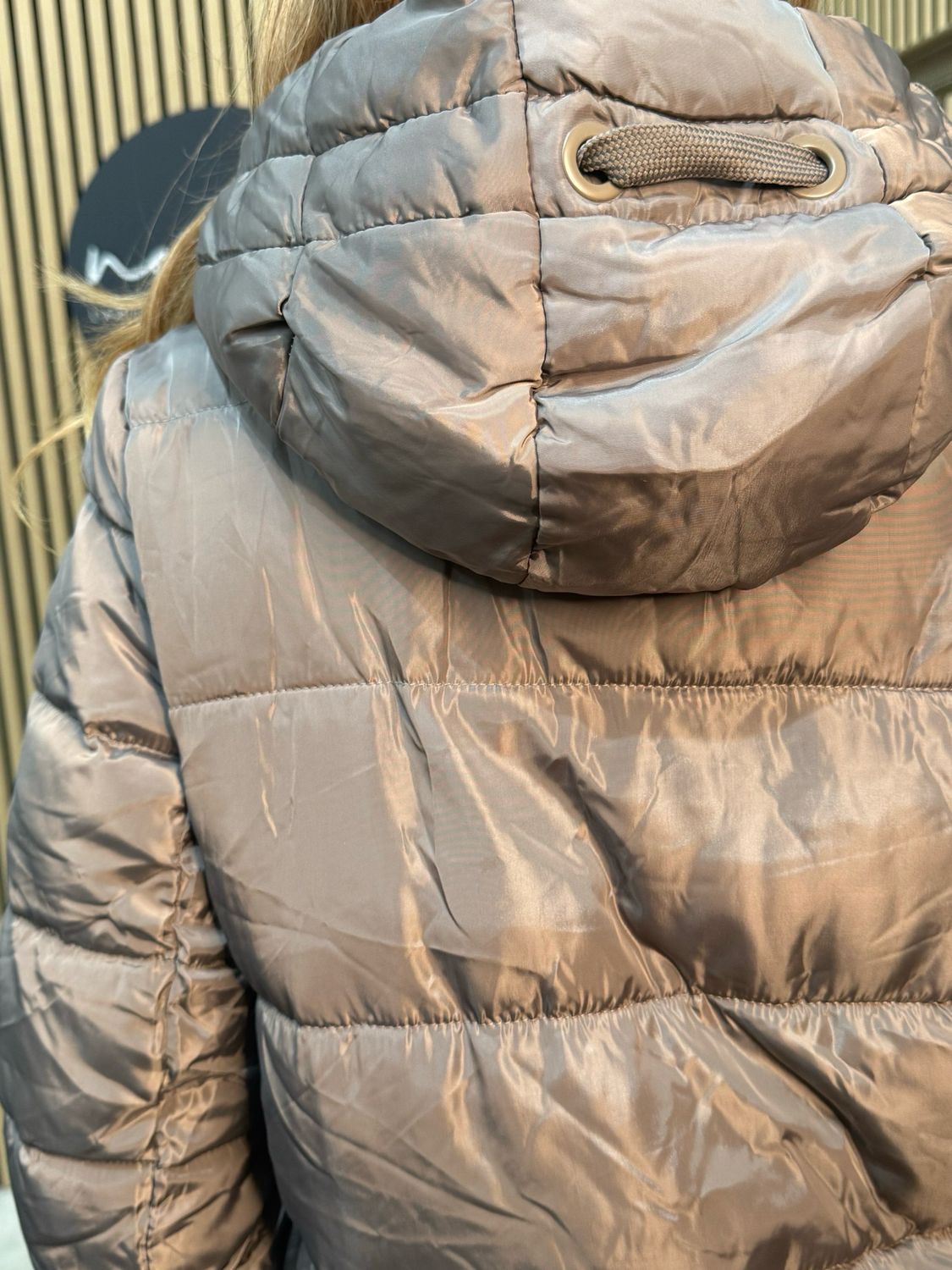 Longline Puffer Coat - Grey