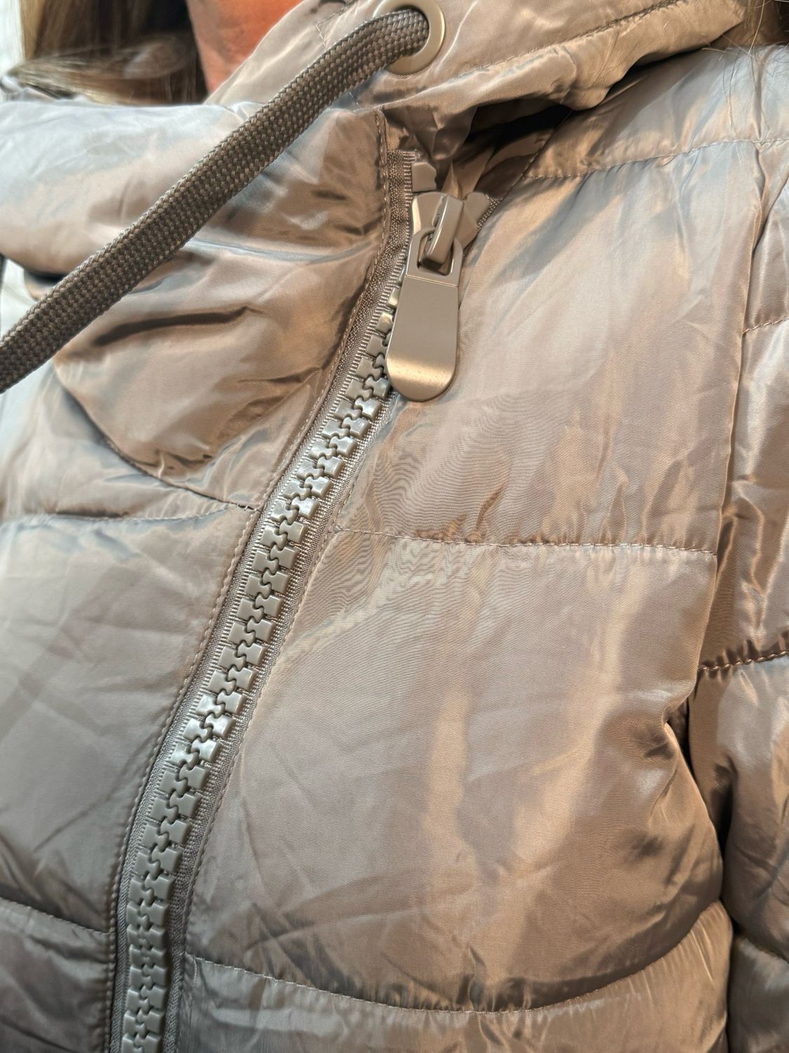 Longline Puffer Coat - Grey
