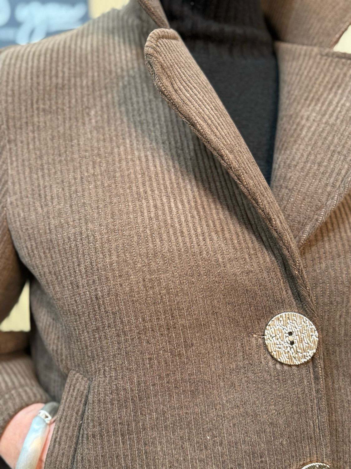 Textured Jacket - Chocolate Brown