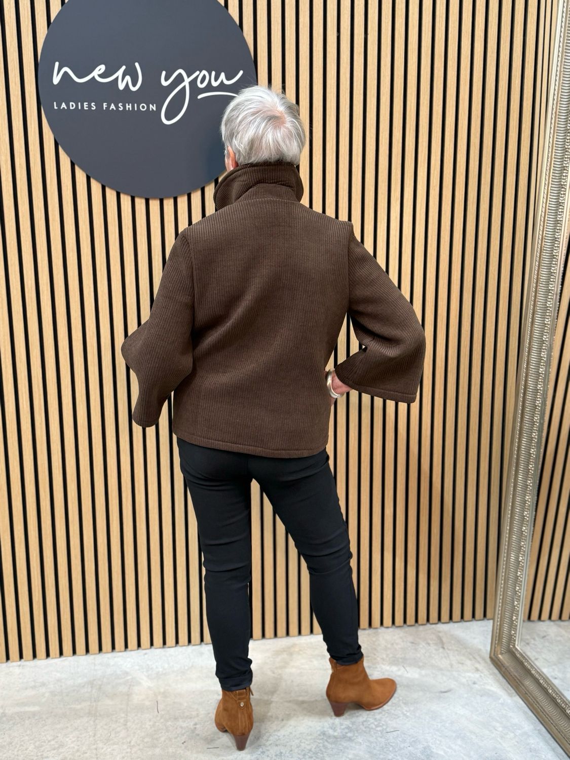 Textured Jacket - Chocolate Brown