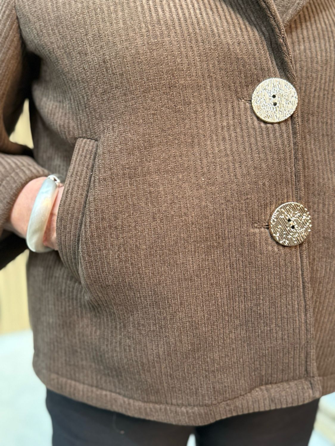 Textured Jacket - Chocolate Brown