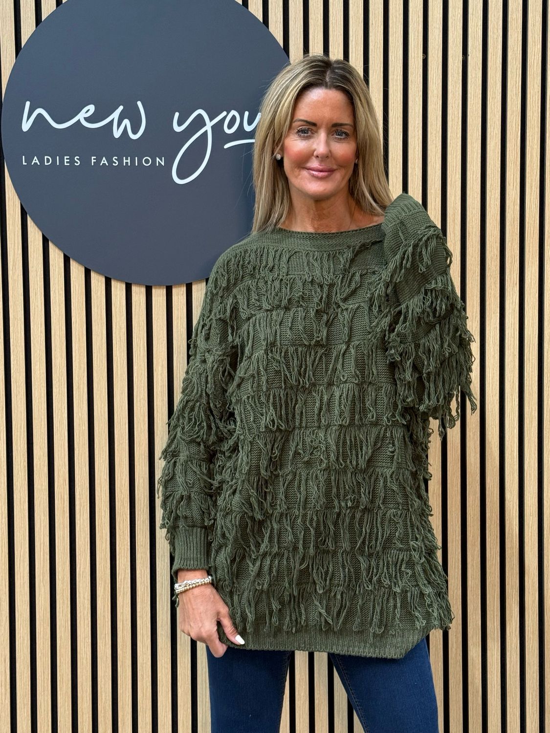 Tassel Knit Jumper - Khaki