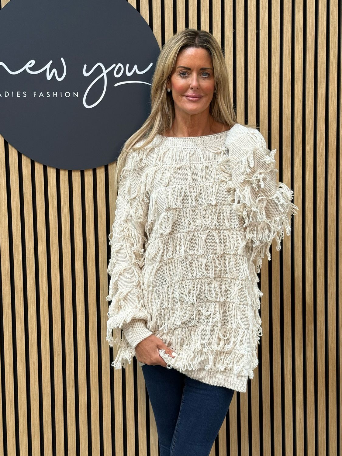 Tassel Knit Jumper - Cream