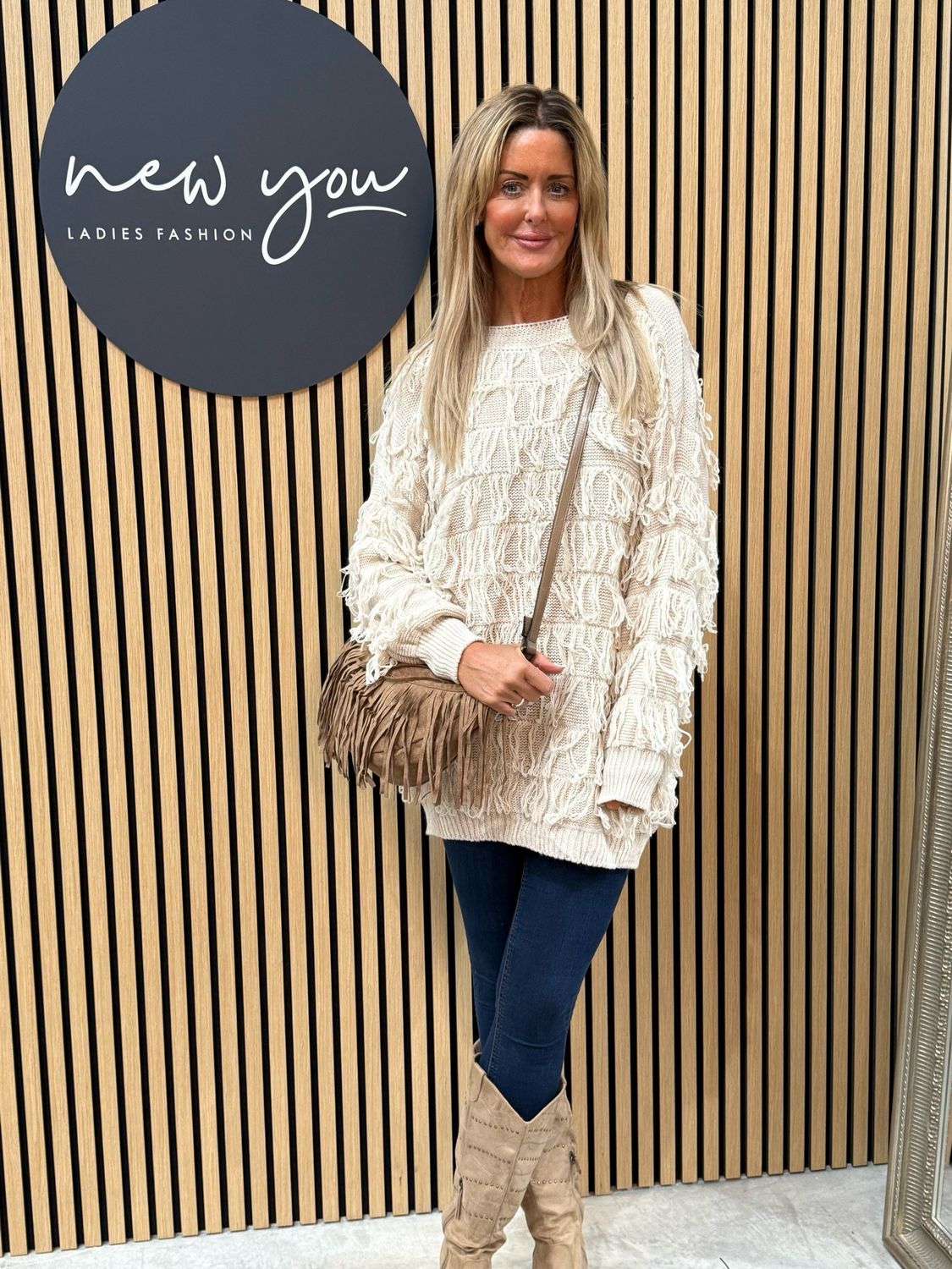 Tassel Knit Jumper - Cream