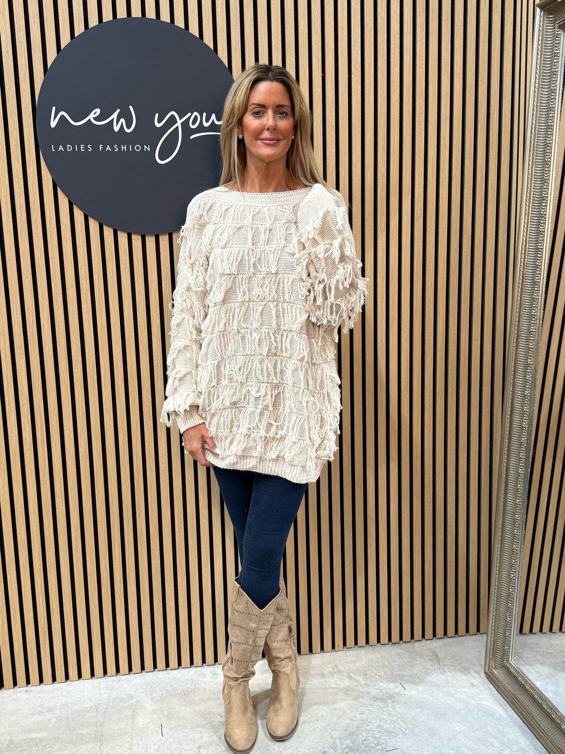 Tassel Knit Jumper - Cream