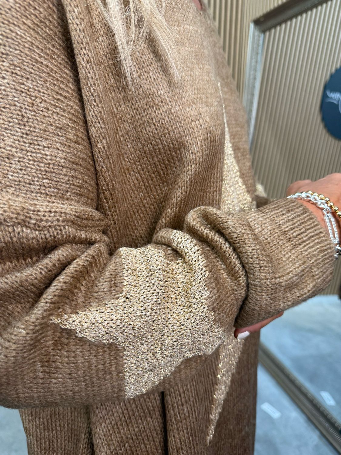 Star Knit Jumper - Camel
