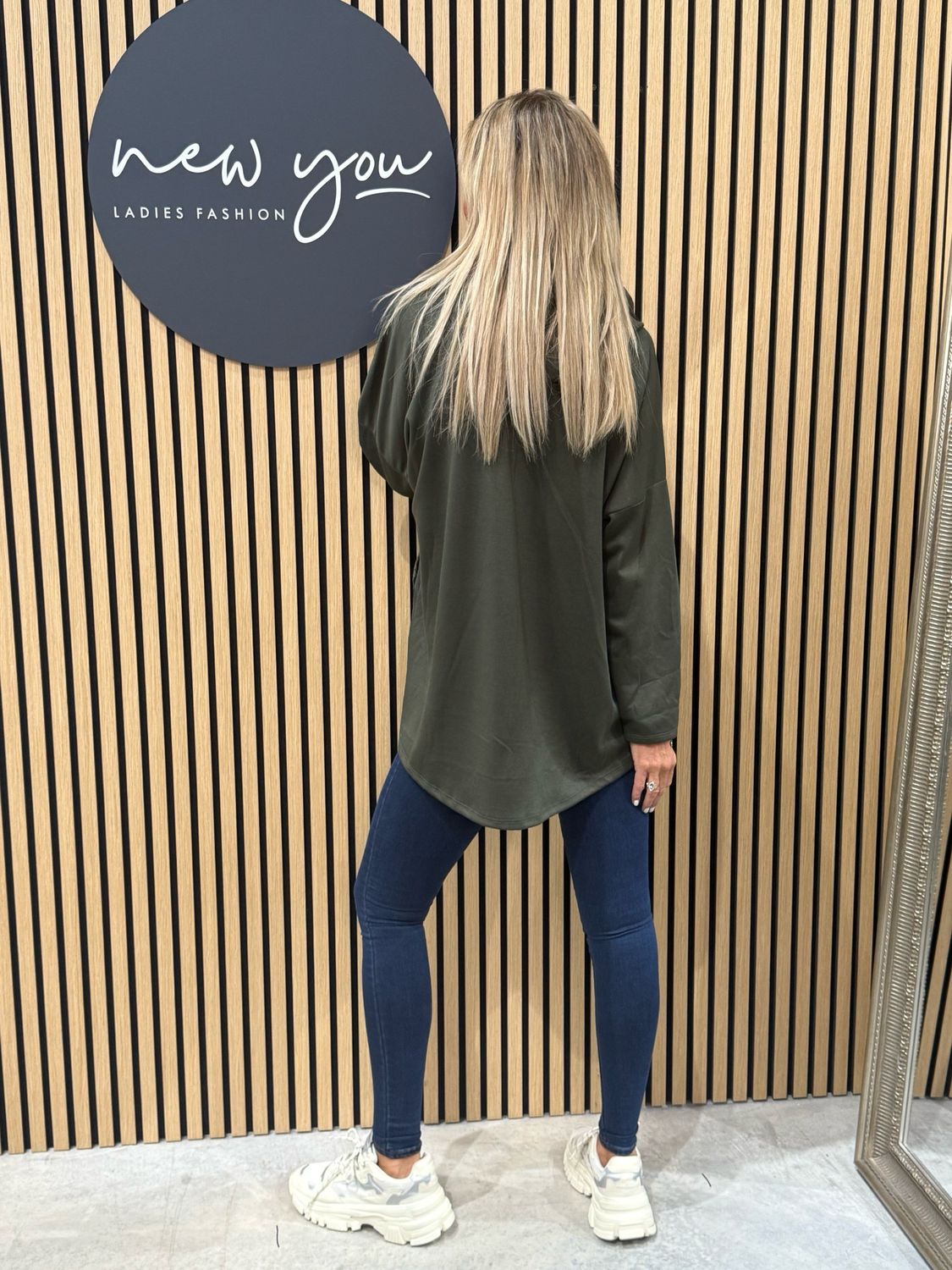 Oversize Hooded Sweatshirt - Khaki