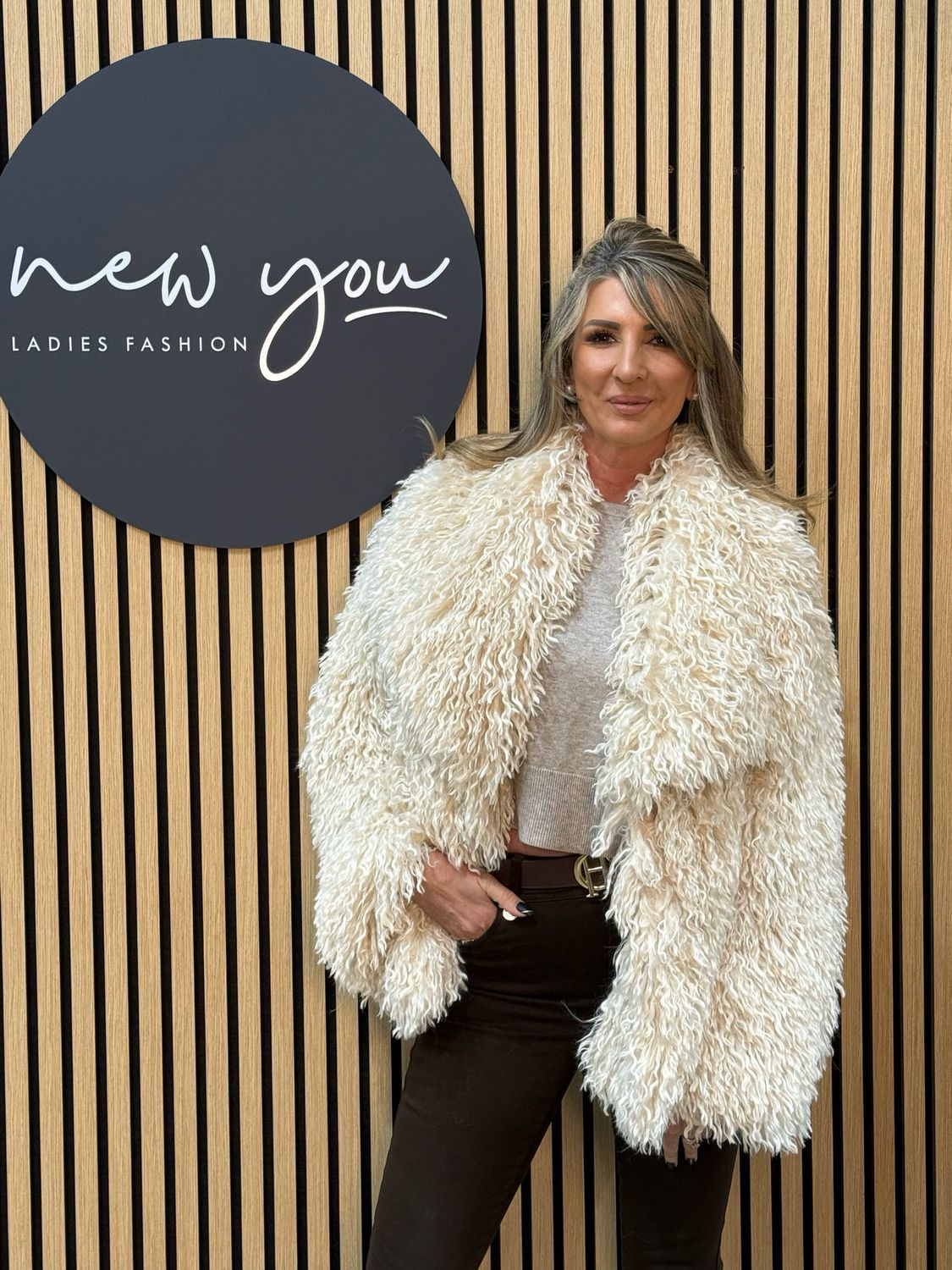 Shaggy Faux Fur Jacket - Cream
