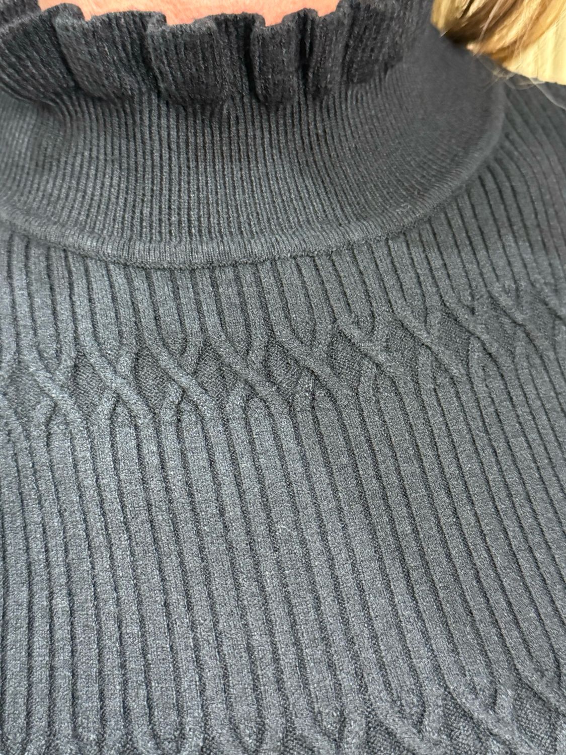 Lillibett - Textured Knit Top - Black