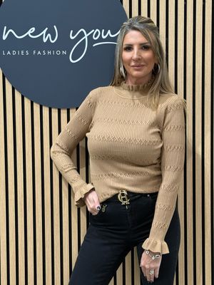 Lillibett - Textured Knit Top - Camel