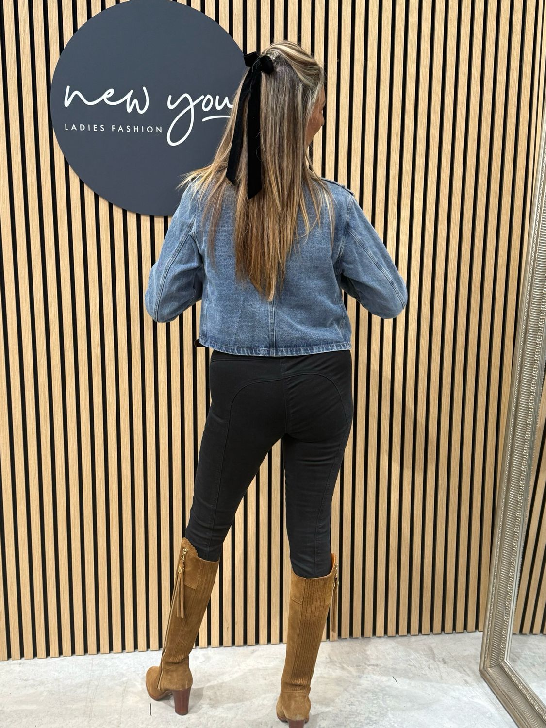 Military Style Denim Jacket