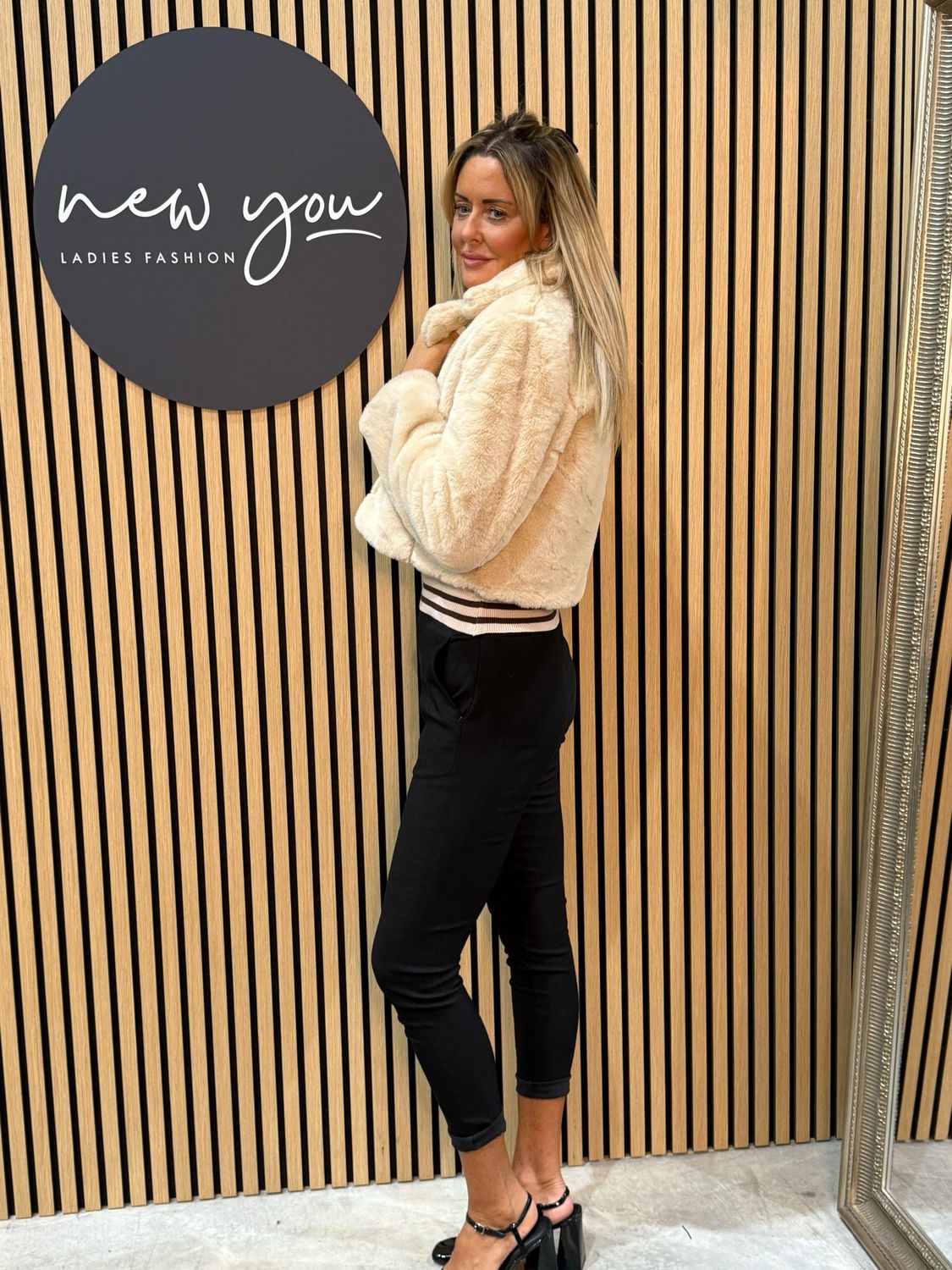 Faux Fur Jacket - Cream