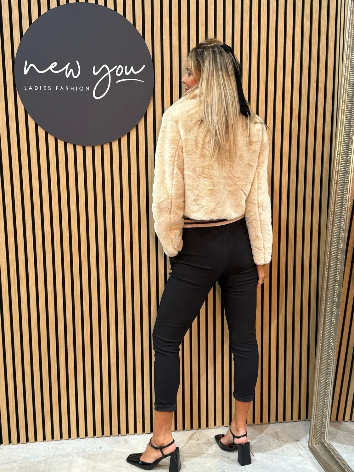 Faux Fur Jacket - Cream