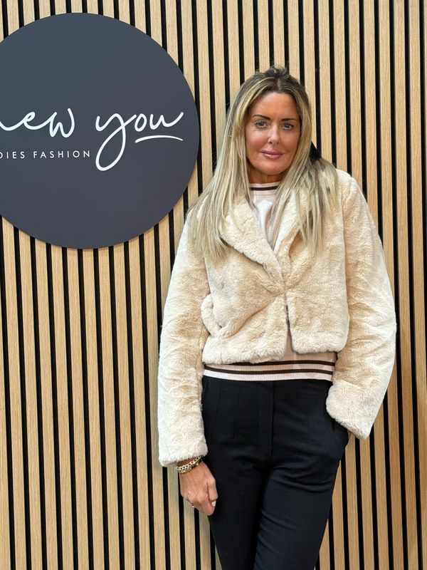 Faux Fur Jacket - Cream