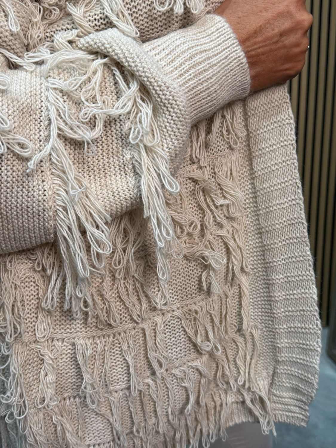 Tassel Knitted Cardigan - Cream