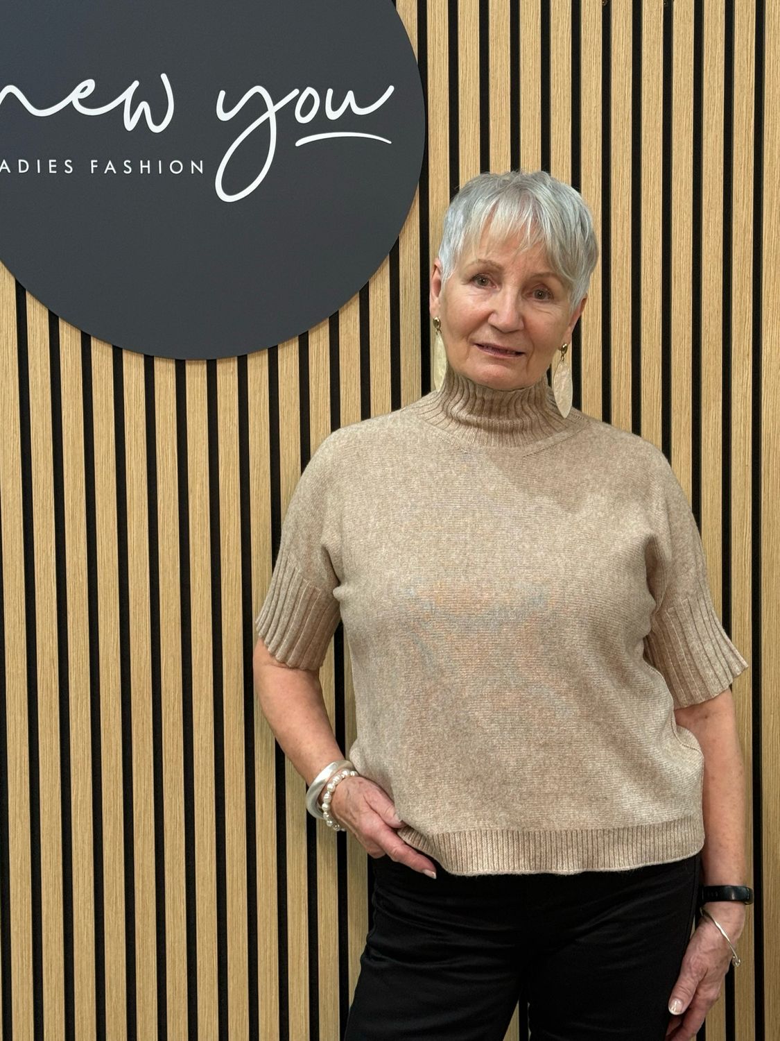 Short Sleeve Knit Top - Taupe