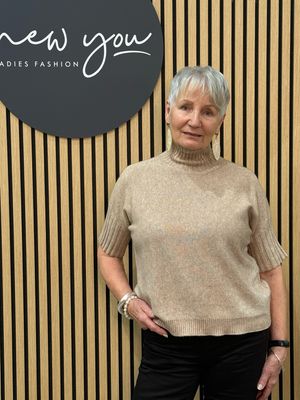 Short Sleeve Knit Top - Taupe