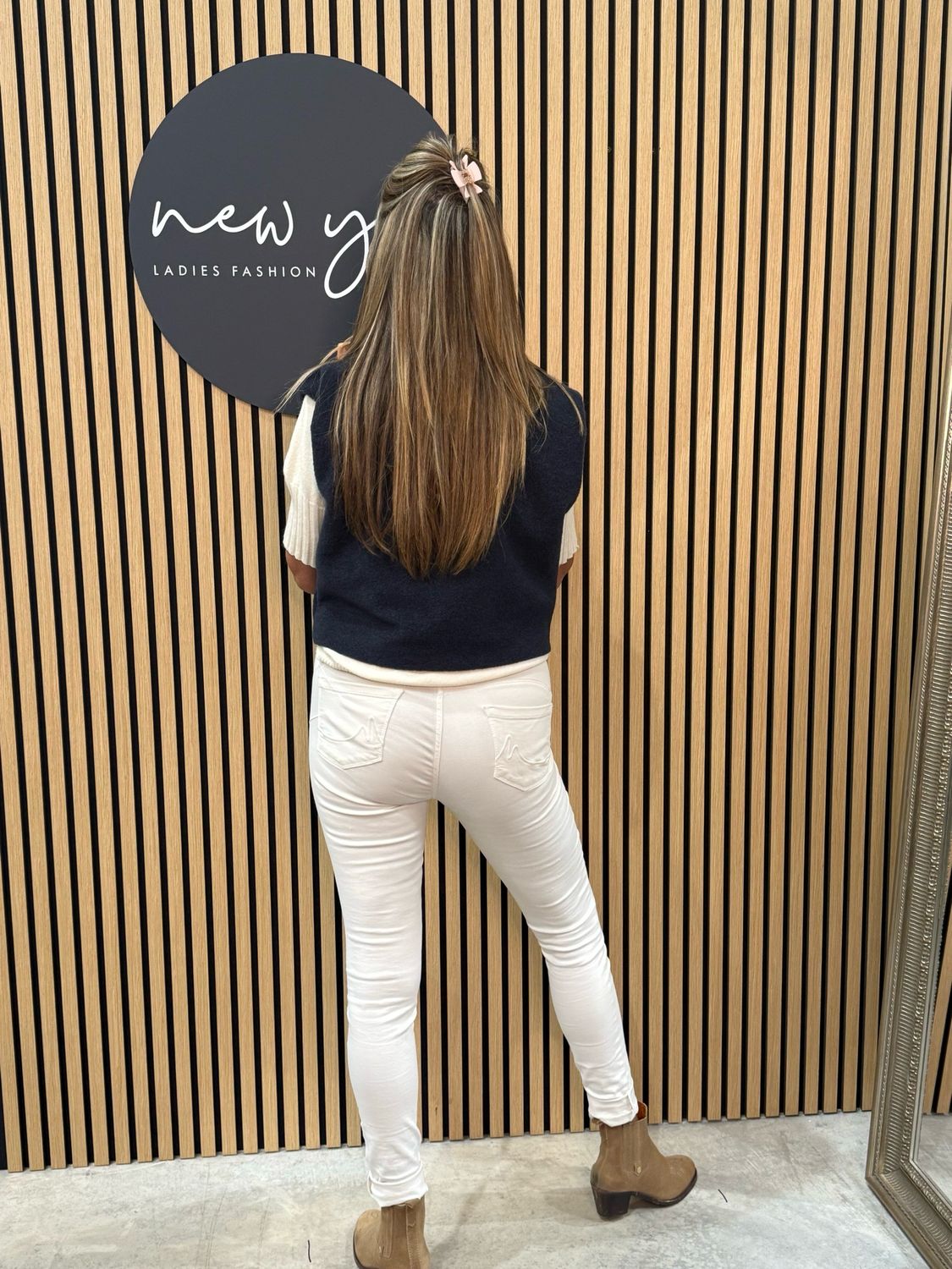 Soft Textured Gilet - Navy