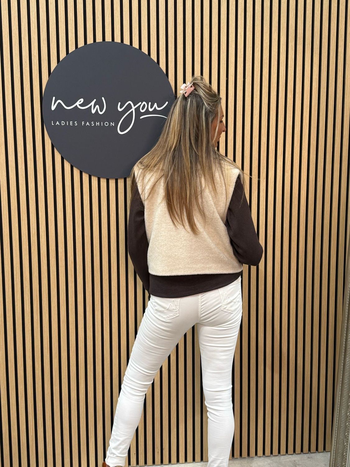 Soft Textured Gilet - Cream