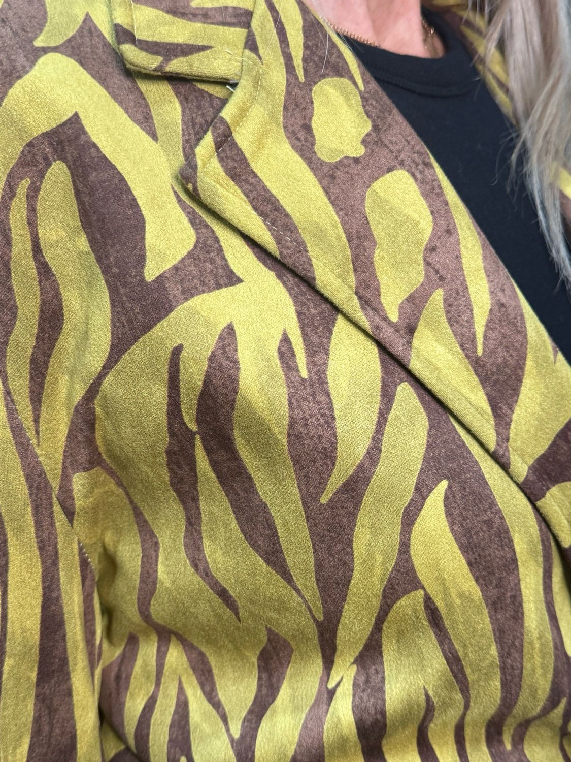 Animal Print Belted Jacket