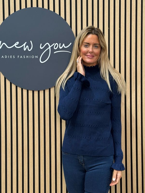 Lillibett - Textured Knit Top - Navy