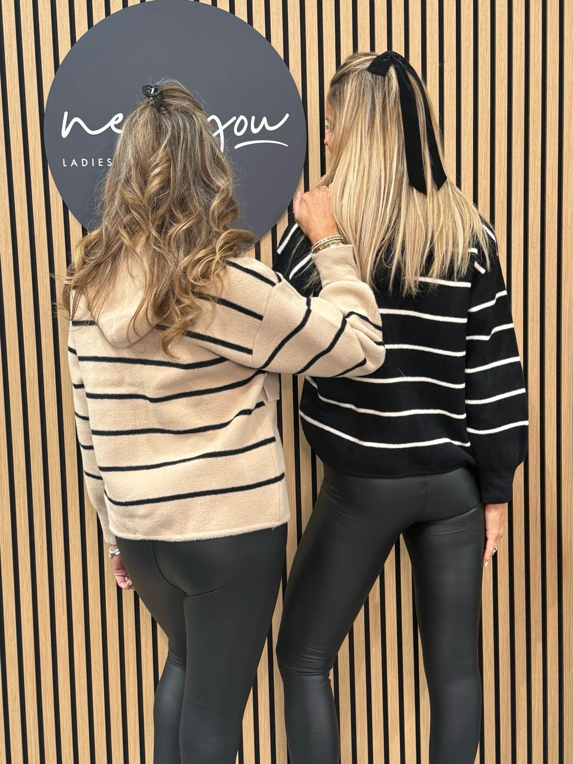 Sloane Striped Shacket - Black &amp; Beige