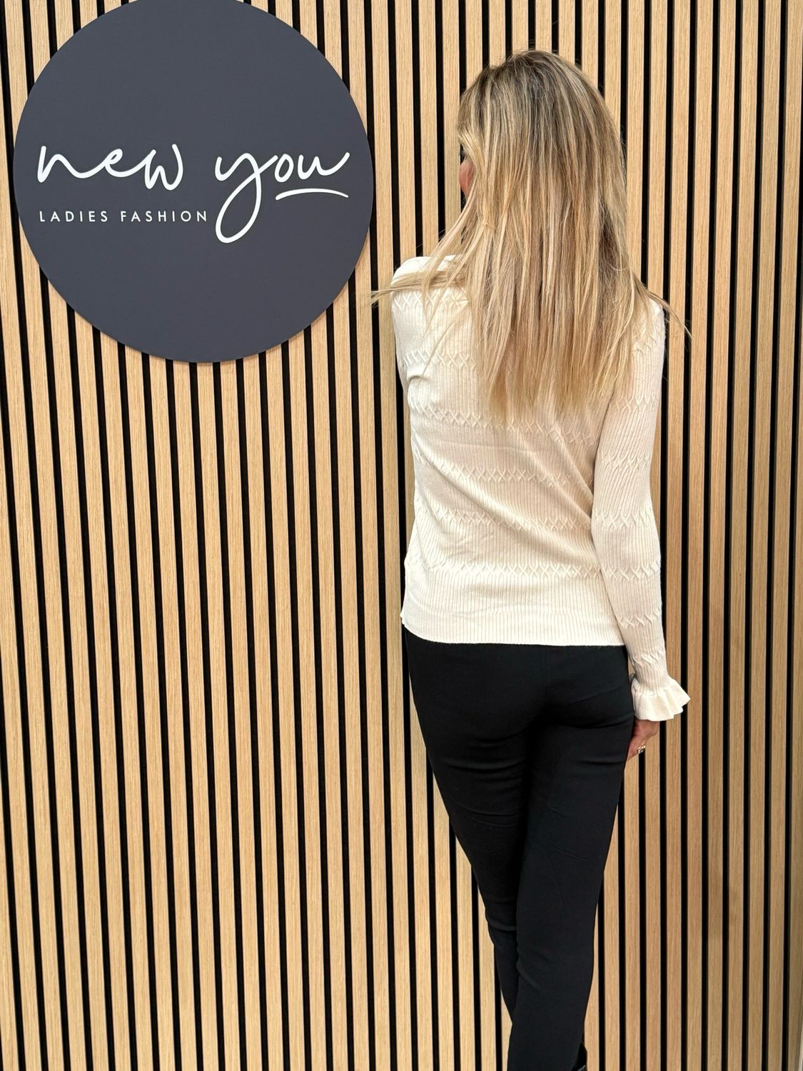 Lillibett - Textured Knit Top - Cream