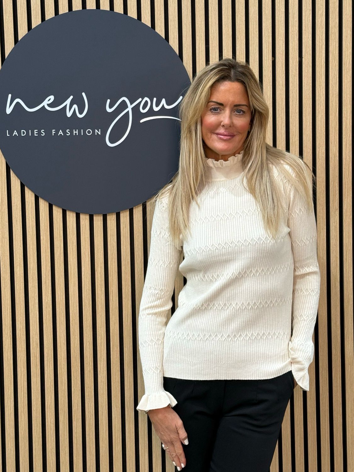 Lillibett - Textured Knit Top - Cream