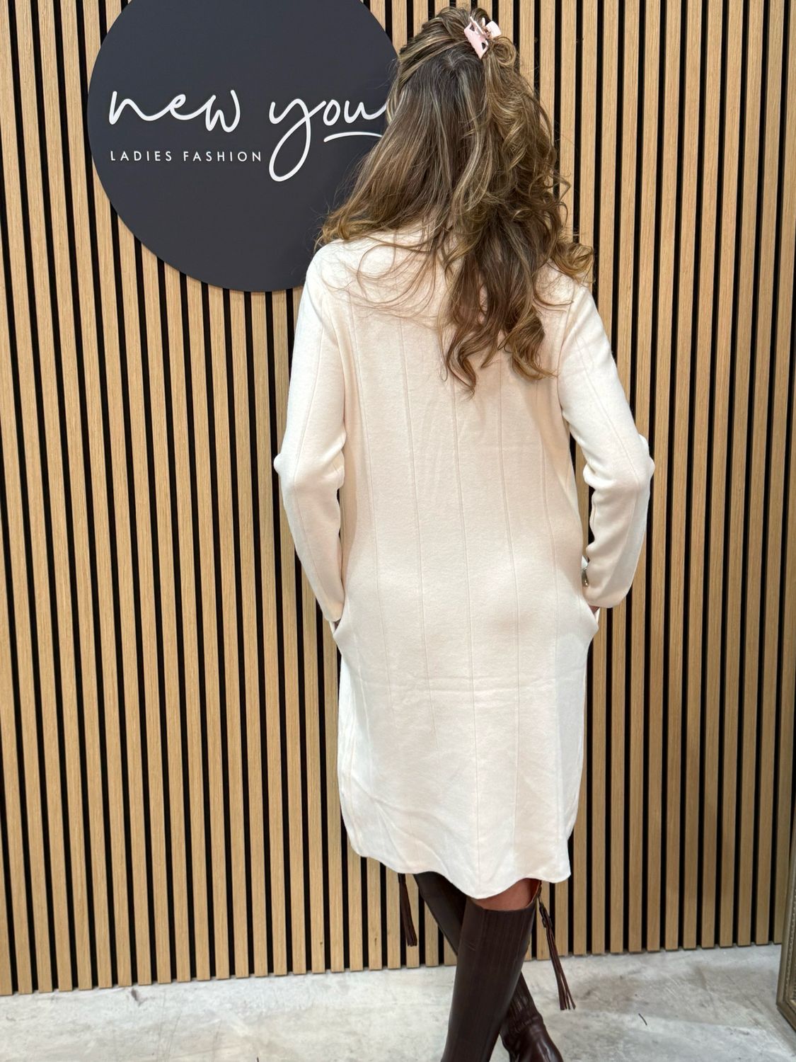Casual Jumper Dress - Cream
