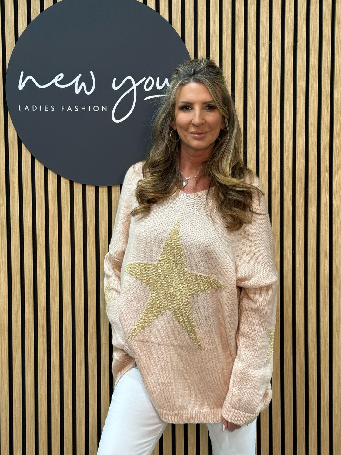 Star Knit Jumper - Pink