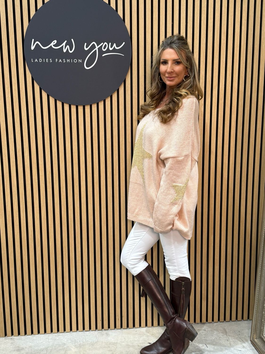 Star Knit Jumper - Pink