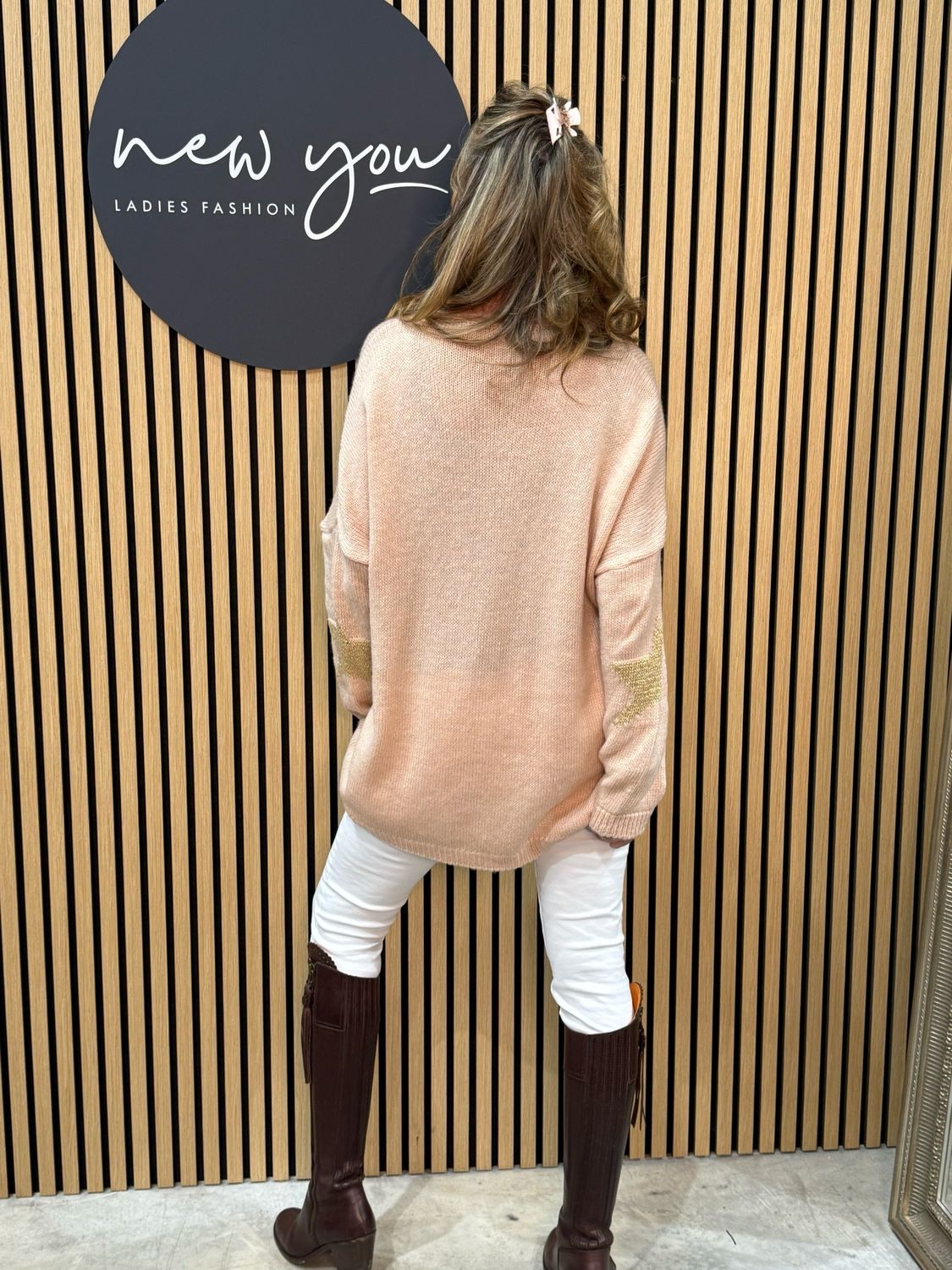 Star Knit Jumper - Pink