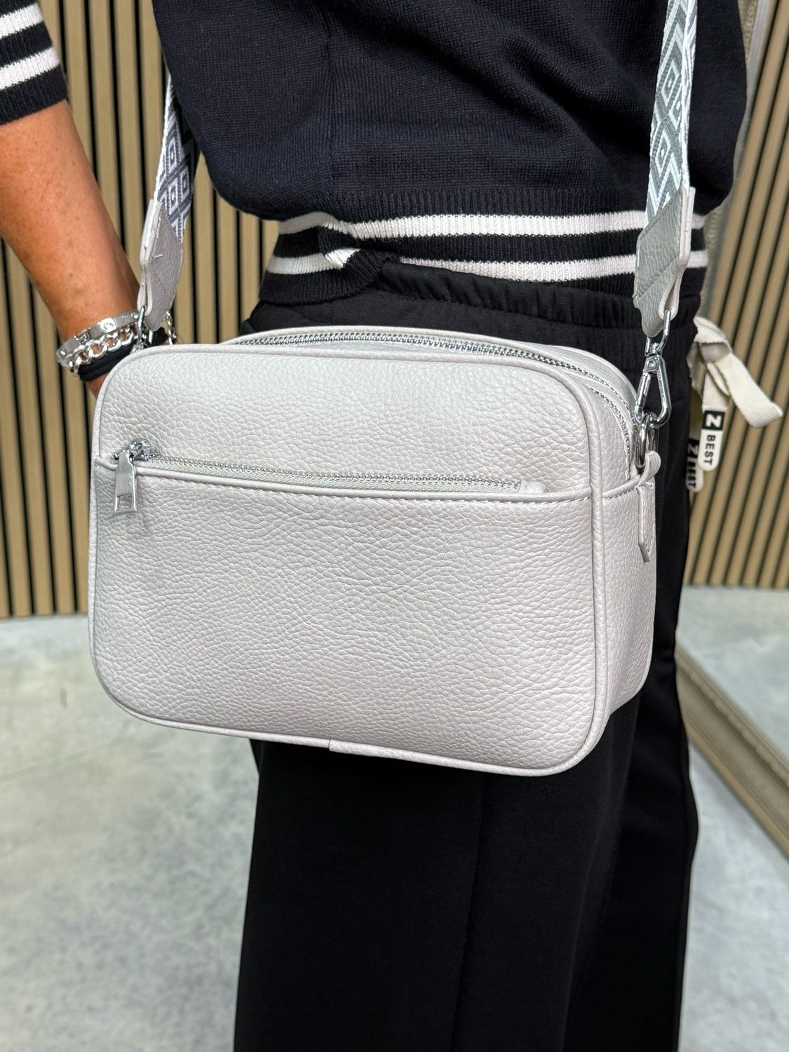 Crossbody Camera Bag - Grey