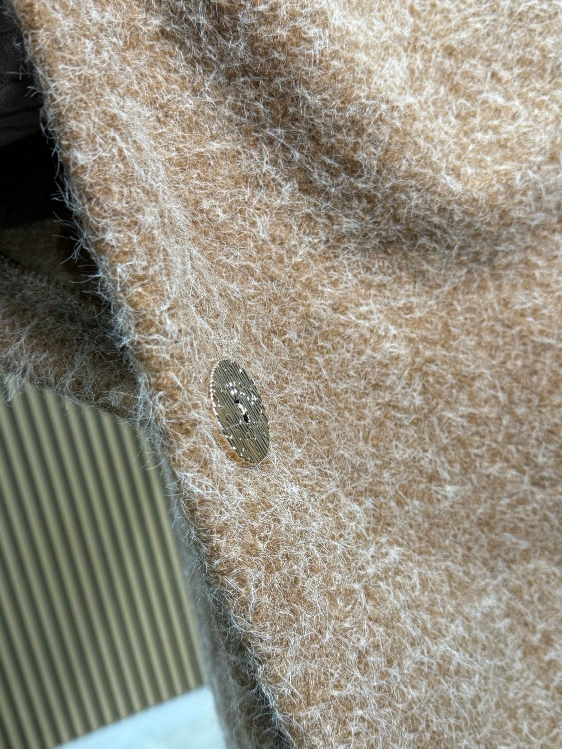 Teddy - Short Poncho - Camel