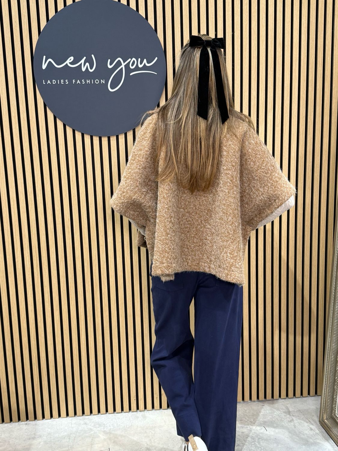 Teddy - Short Poncho - Camel