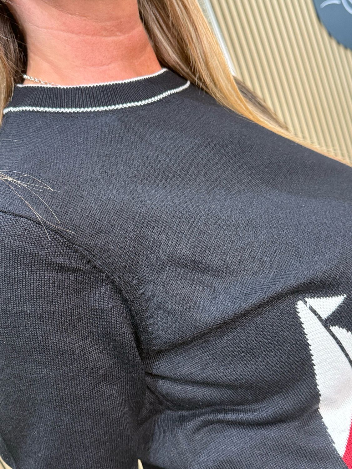 Sailboat Knit Jumper - Black