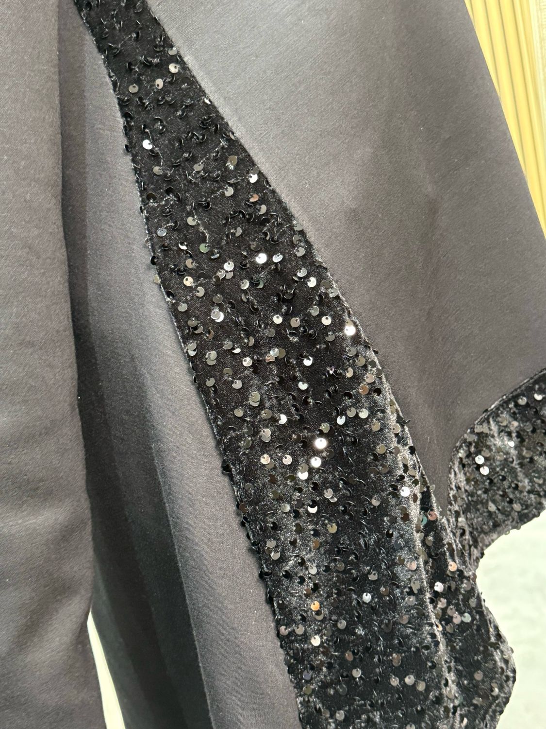 Sequin Tunic Top - Black