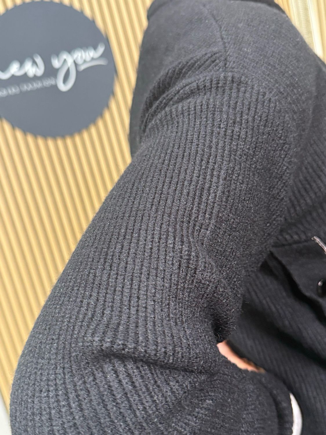 Ribbed Knit Jumper - Black