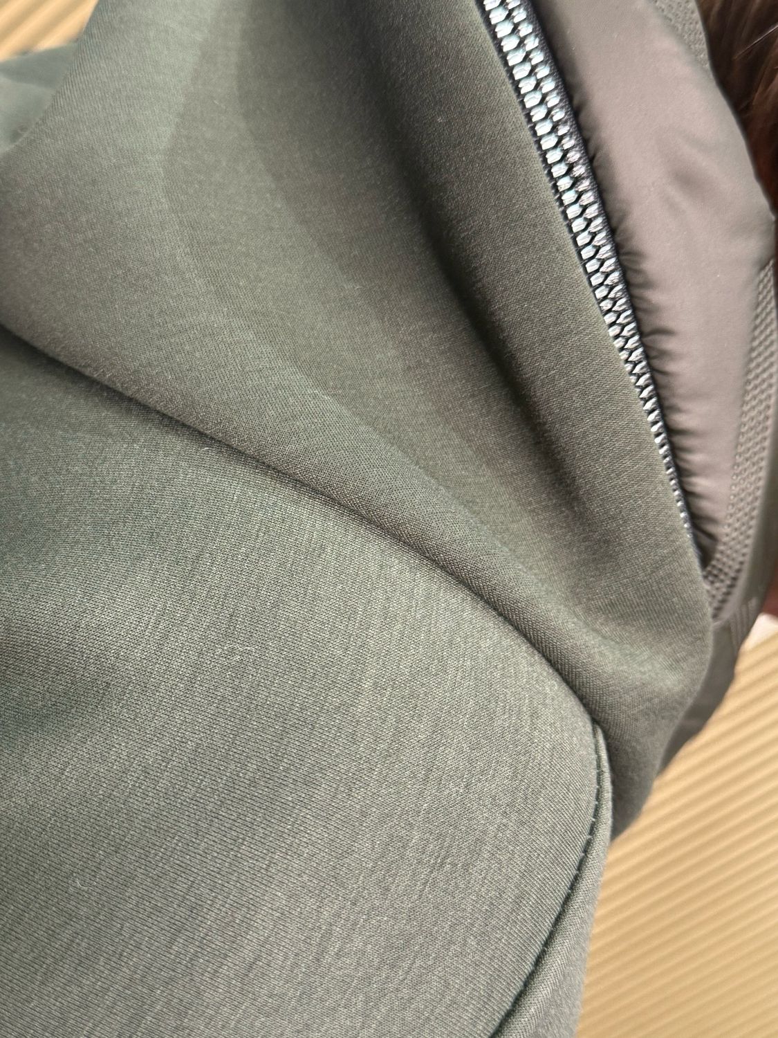 Quilted Pocket Hoodie - Khaki