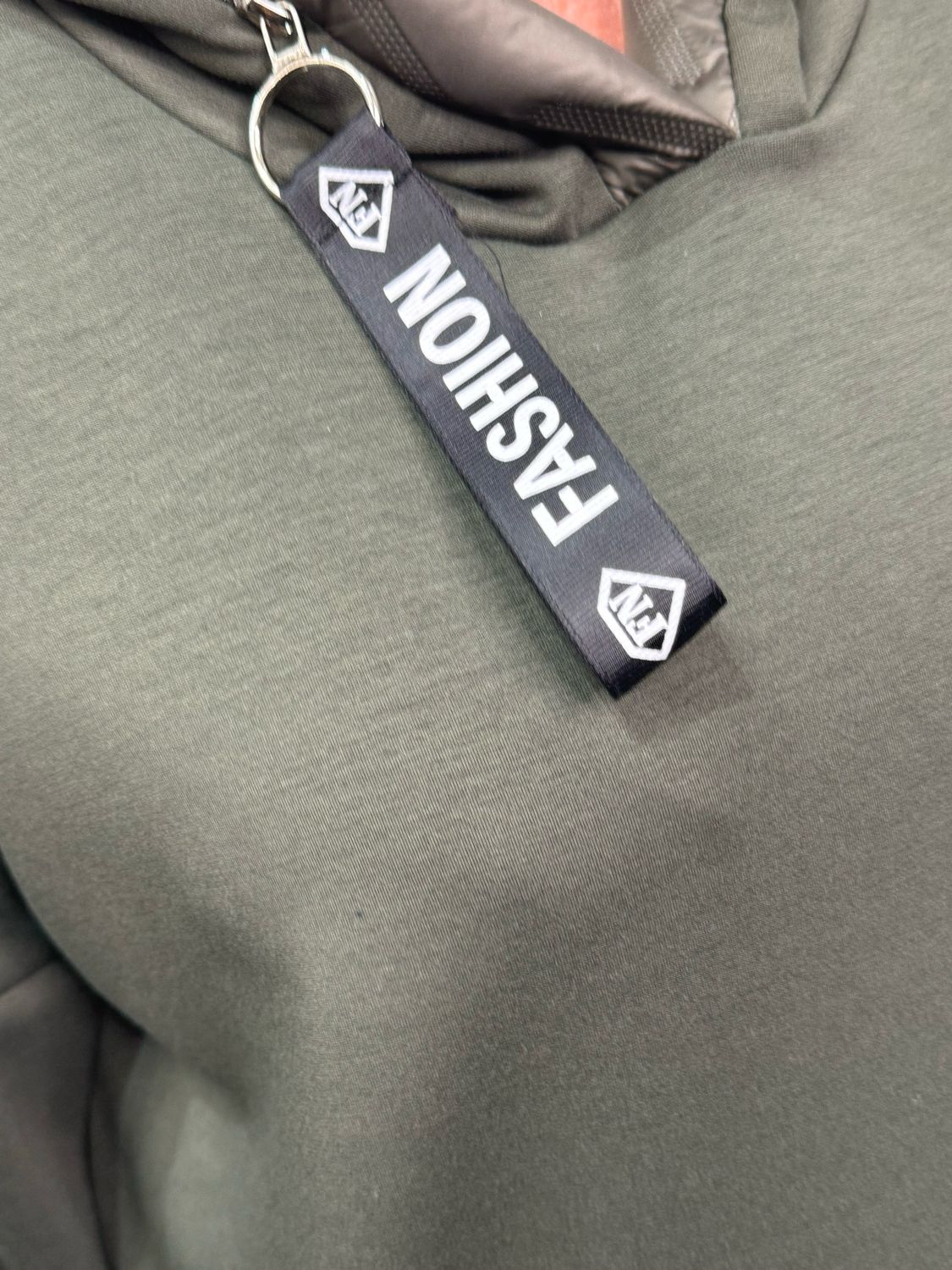 Quilted Pocket Hoodie - Khaki