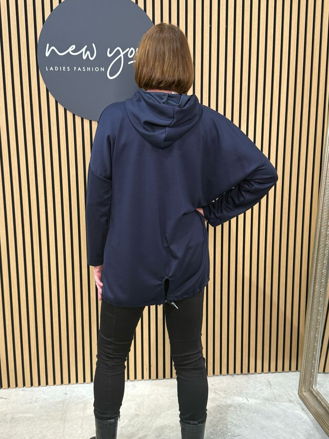 Oversized Sneaker Hoodie - Navy