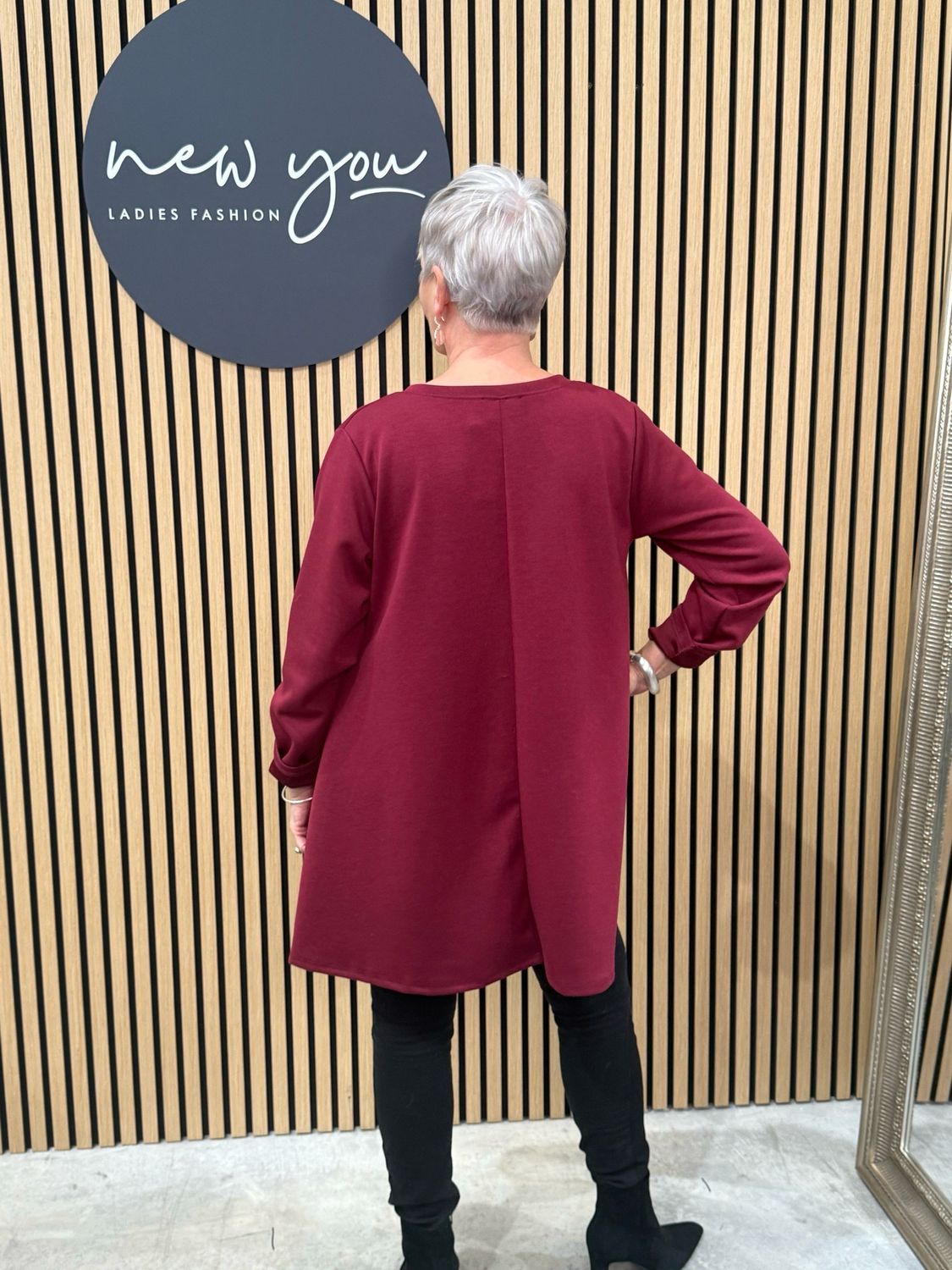 Sequin Tunic Top - Black