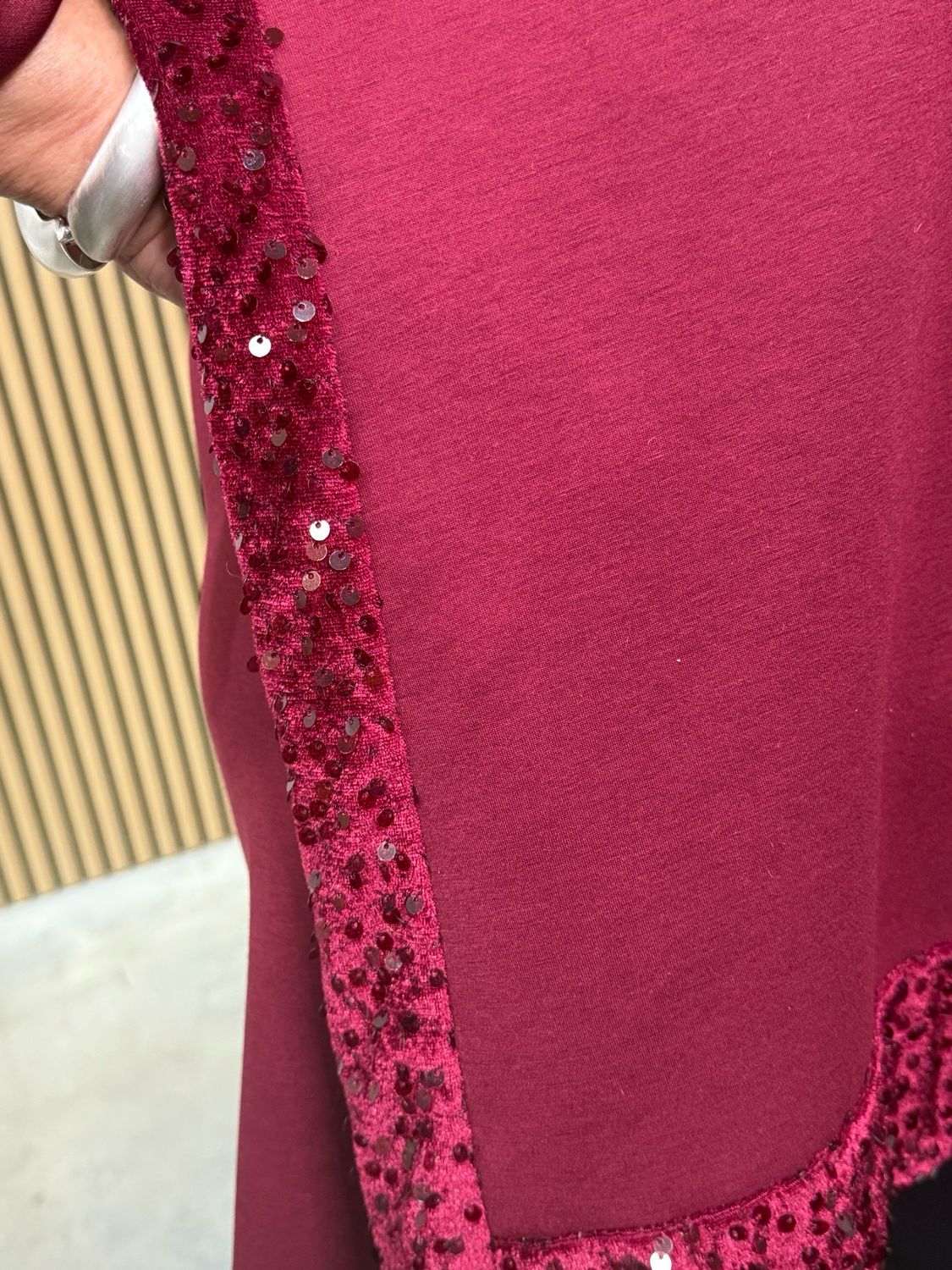 Sequin Tunic Top - Black